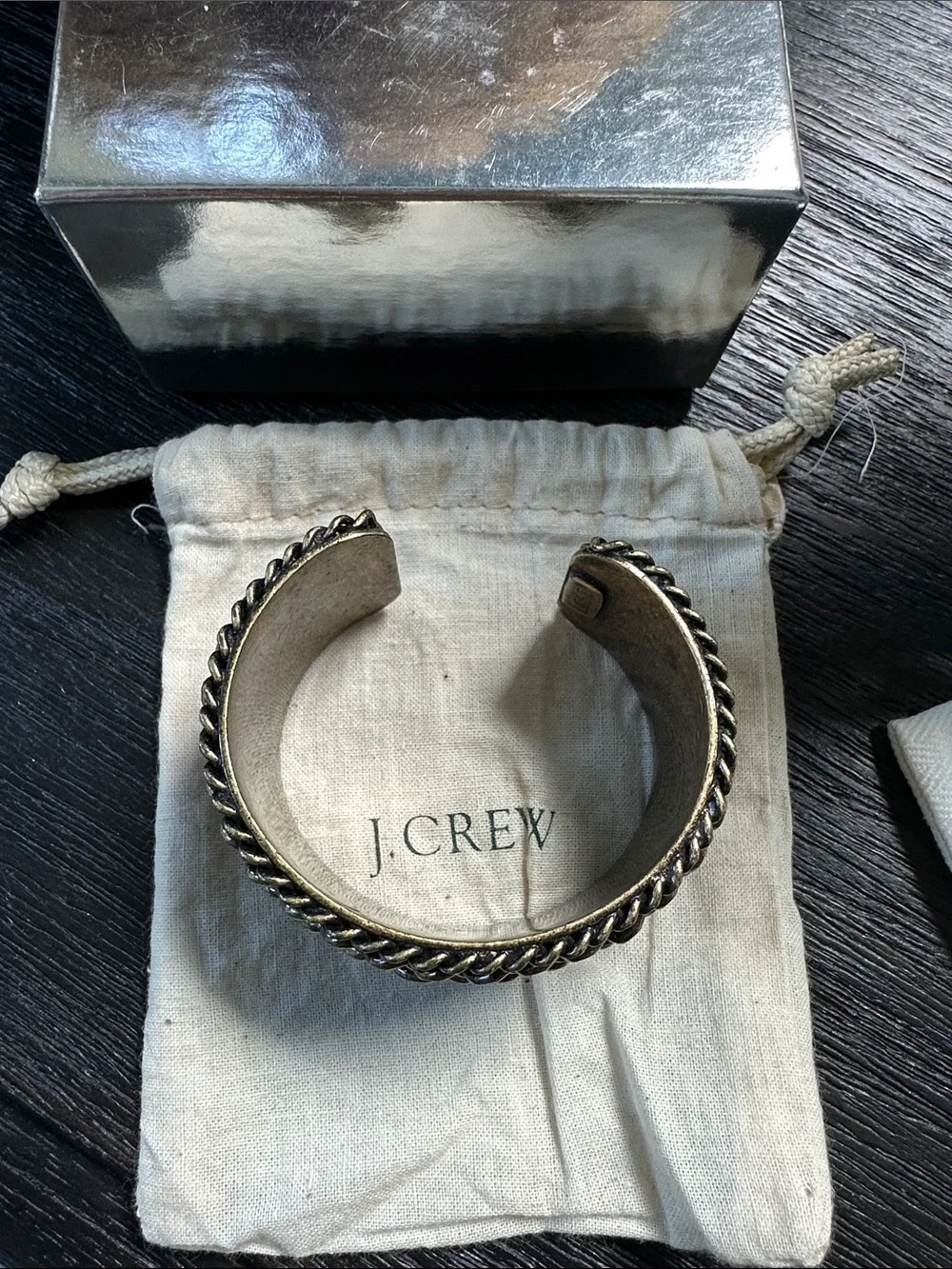 J. Crew cuff in Antique Gold Tone excellent condition.